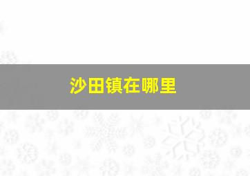 沙田镇在哪里