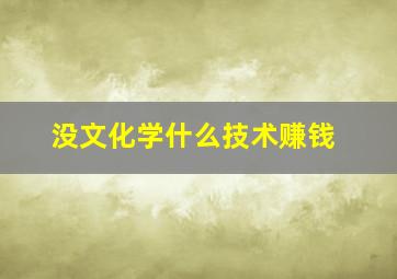 没文化学什么技术赚钱