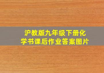 沪教版九年级下册化学书课后作业答案图片