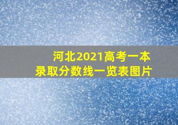 河北2021高考一本录取分数线一览表图片