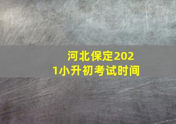 河北保定2021小升初考试时间