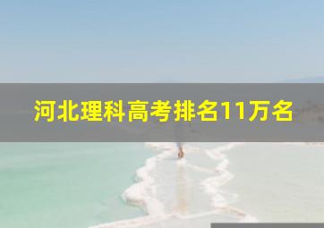 河北理科高考排名11万名