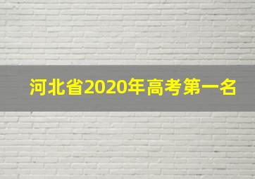 河北省2020年高考第一名