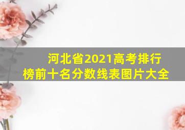 河北省2021高考排行榜前十名分数线表图片大全