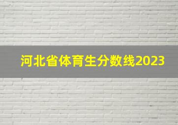 河北省体育生分数线2023