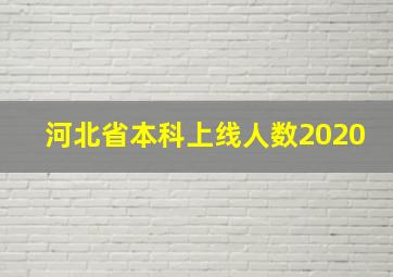 河北省本科上线人数2020