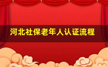 河北社保老年人认证流程