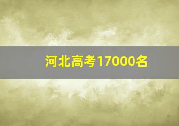 河北高考17000名