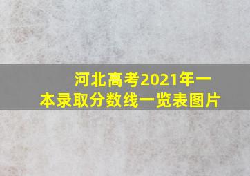 河北高考2021年一本录取分数线一览表图片