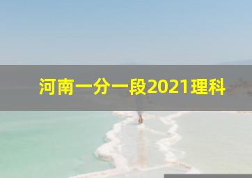 河南一分一段2021理科