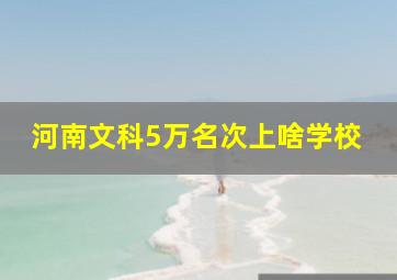 河南文科5万名次上啥学校