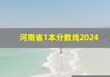 河南省1本分数线2024