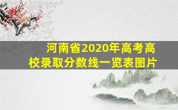 河南省2020年高考高校录取分数线一览表图片