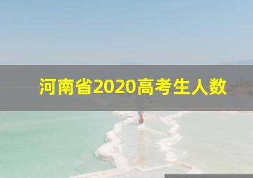 河南省2020高考生人数