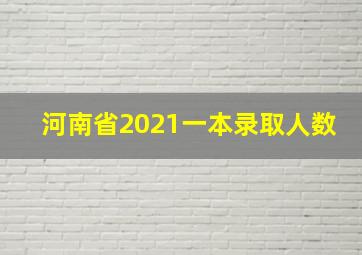 河南省2021一本录取人数