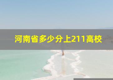 河南省多少分上211高校