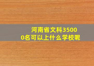 河南省文科35000名可以上什么学校呢