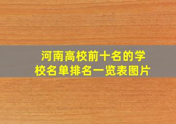 河南高校前十名的学校名单排名一览表图片