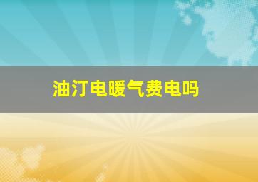 油汀电暖气费电吗