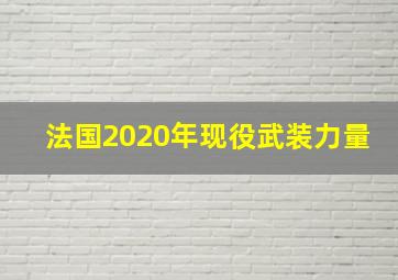 法国2020年现役武装力量