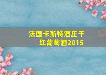 法国卡斯特酒庄干红葡萄酒2015