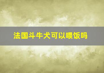 法国斗牛犬可以喂饭吗