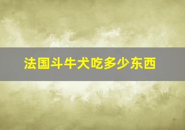 法国斗牛犬吃多少东西