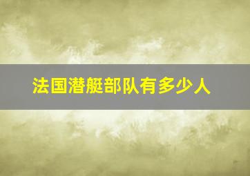 法国潜艇部队有多少人