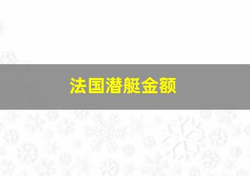 法国潜艇金额