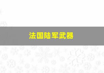 法国陆军武器