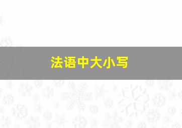 法语中大小写