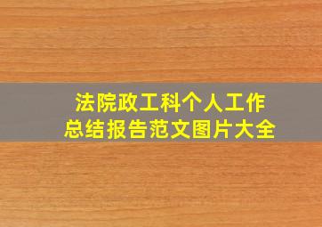 法院政工科个人工作总结报告范文图片大全