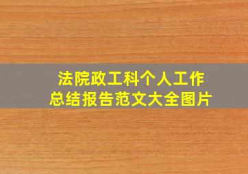 法院政工科个人工作总结报告范文大全图片