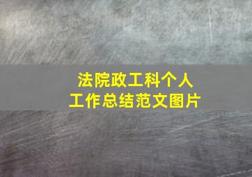 法院政工科个人工作总结范文图片