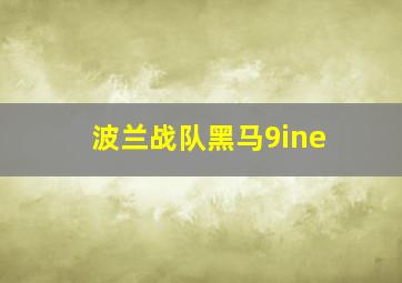 波兰战队黑马9ine