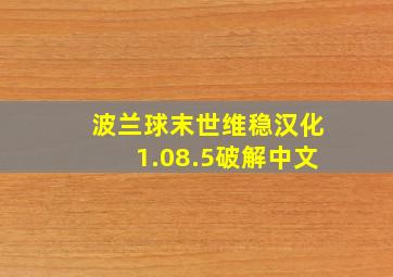 波兰球末世维稳汉化1.08.5破解中文