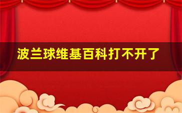 波兰球维基百科打不开了