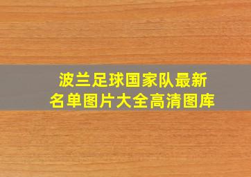 波兰足球国家队最新名单图片大全高清图库