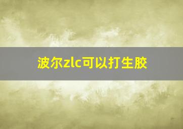 波尔zlc可以打生胶