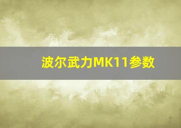 波尔武力MK11参数