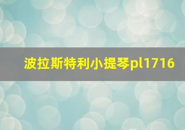 波拉斯特利小提琴pl1716