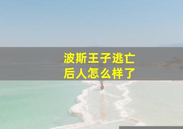 波斯王子逃亡后人怎么样了