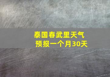 泰国春武里天气预报一个月30天