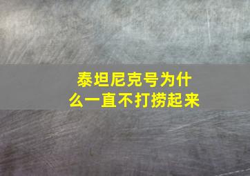 泰坦尼克号为什么一直不打捞起来