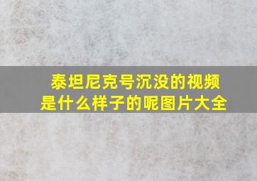 泰坦尼克号沉没的视频是什么样子的呢图片大全