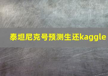 泰坦尼克号预测生还kaggle