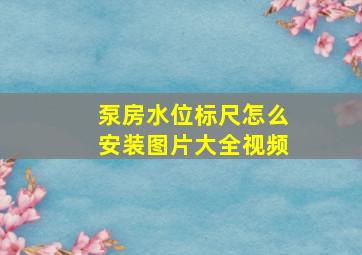 泵房水位标尺怎么安装图片大全视频