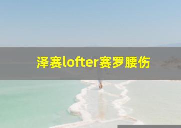 泽赛lofter赛罗腰伤