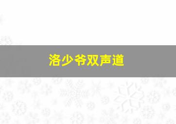 洛少爷双声道