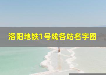 洛阳地铁1号线各站名字图